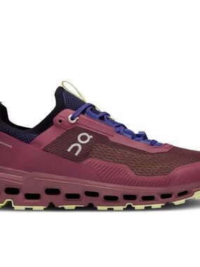 ⚡️On Running Men's CloudUltra Sneaker - Burgundy with Purple and Lime Accents